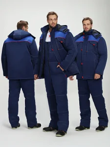 Костюм зимний Флофт-2 (тк.Смесовая,210) п/к, т.синий/васильковый