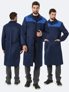 Халат Лигор (тк.Смесовая,210), т.синий/васильковый