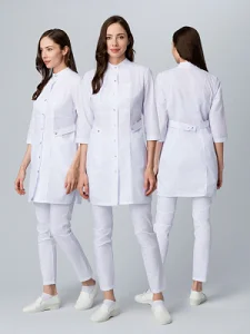 Халат женский MedLine Ева (тк.Смесовая,120), белый