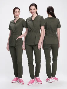 Костюм женский хирургический MedLine (тк.Стрейч,120), хаки