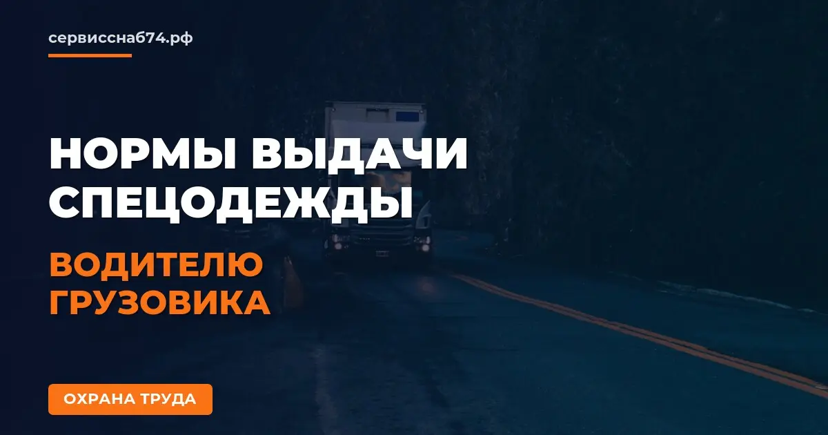 Нормы выдачи спецодежды водителю грузовика: требования Минтруда