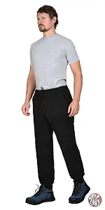 Брюки флисовые КОМФОРТ черные, 280 г/м2