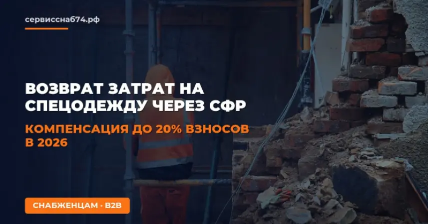 Возврат затрат на спецодежду через СФР: компенсация до 20% взносов в 2026